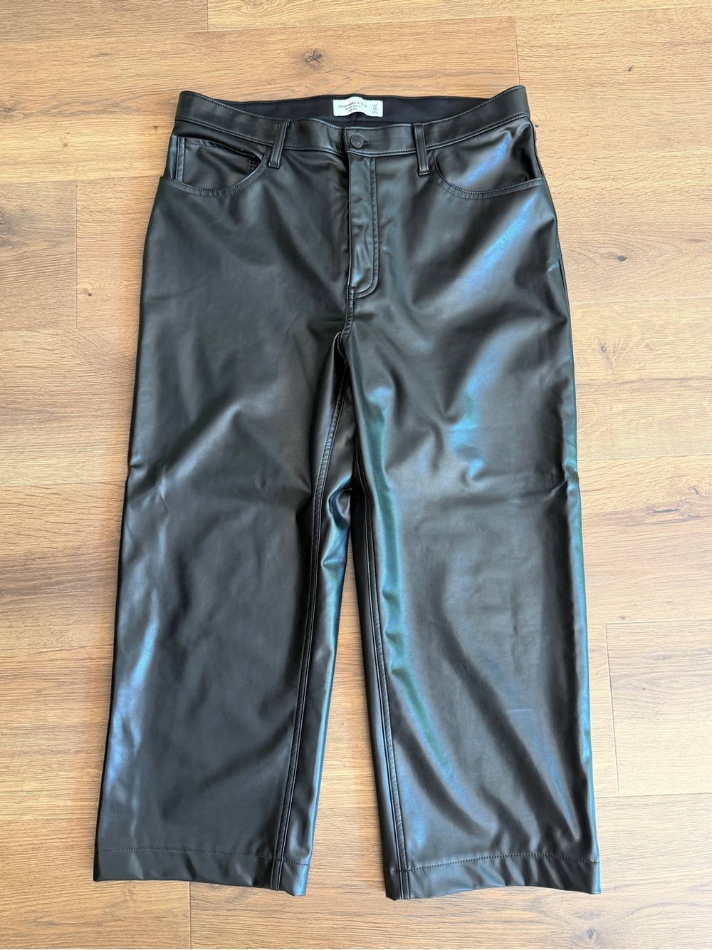 Abercrombie & Fitch Black High-Rise Faux Leather Pants